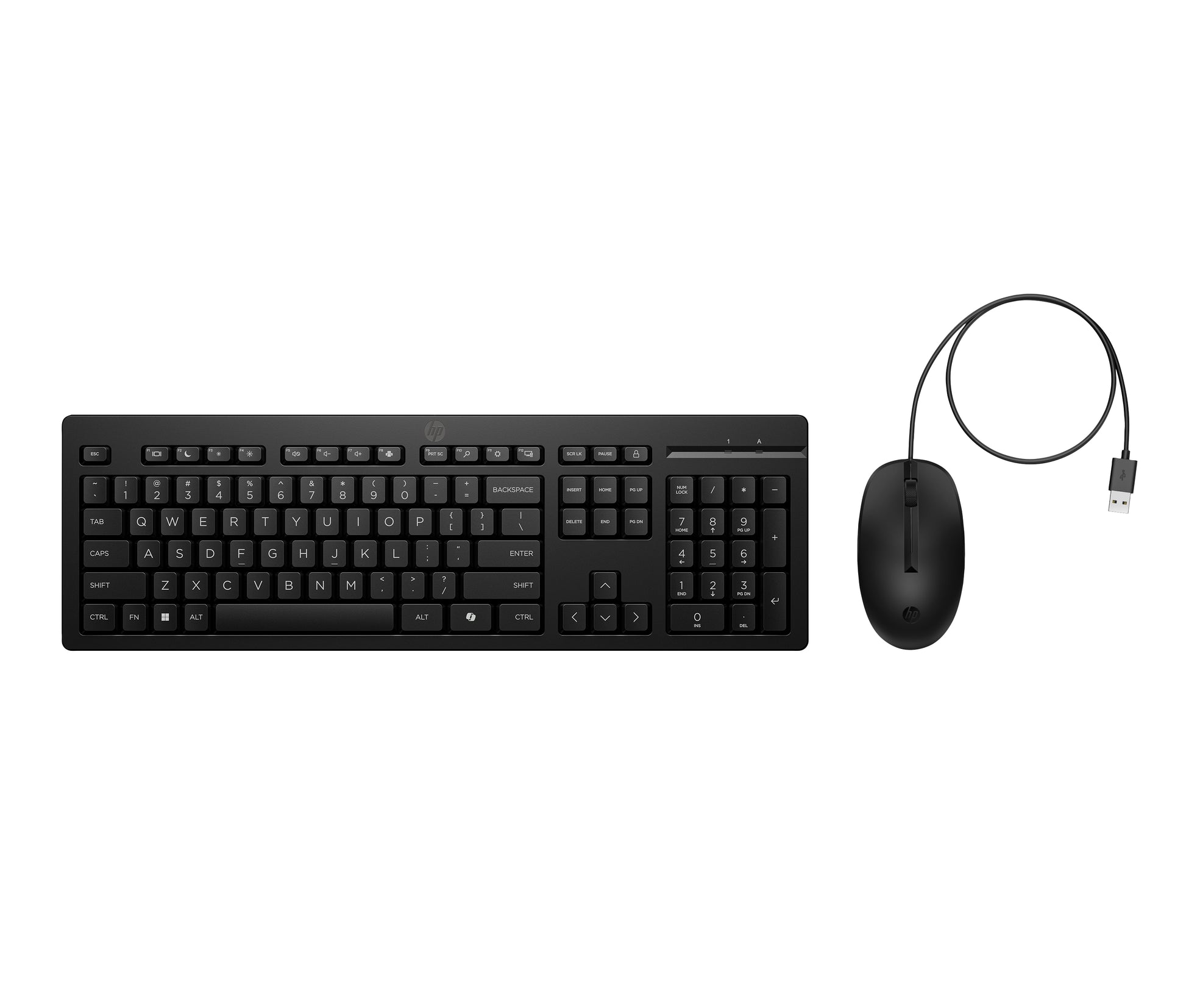 HP 225 – Tastatur- und Maus-Set – kabelgebunden, USB – schwarz