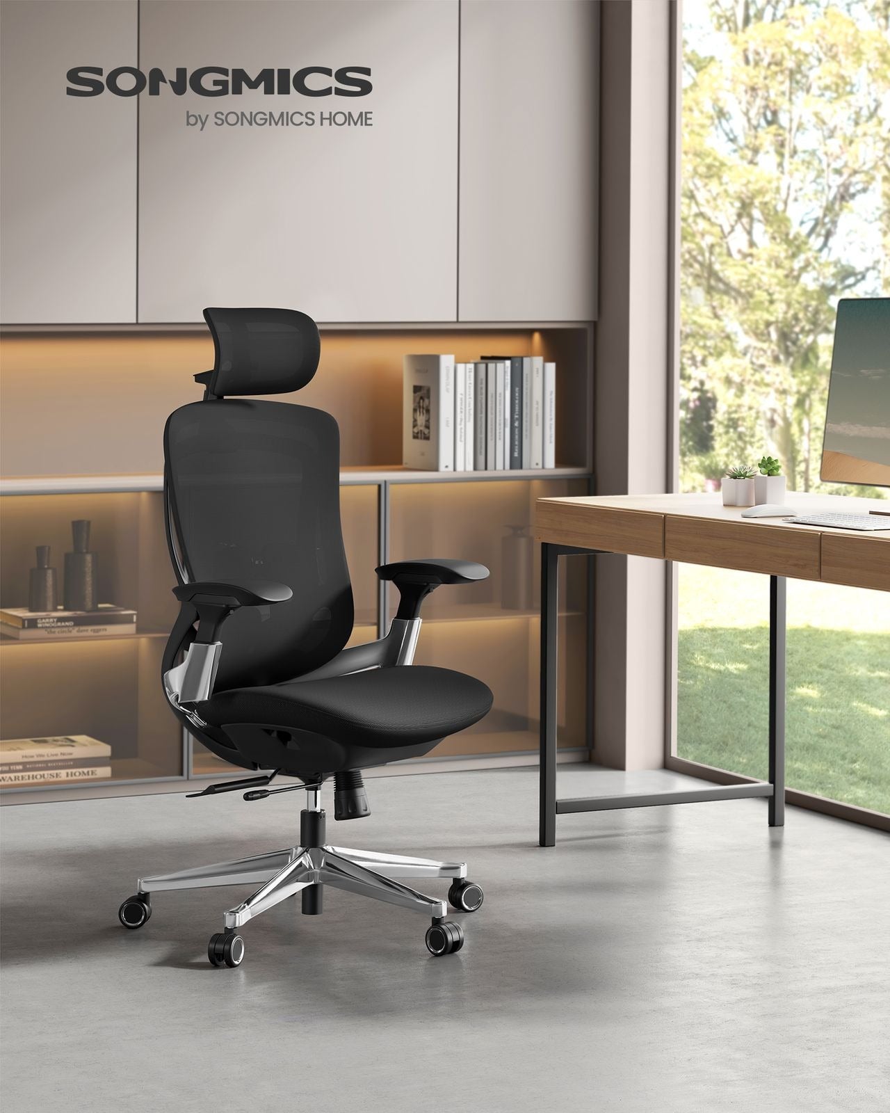 Songmics Bürostuhl – 150 kg, schwarz