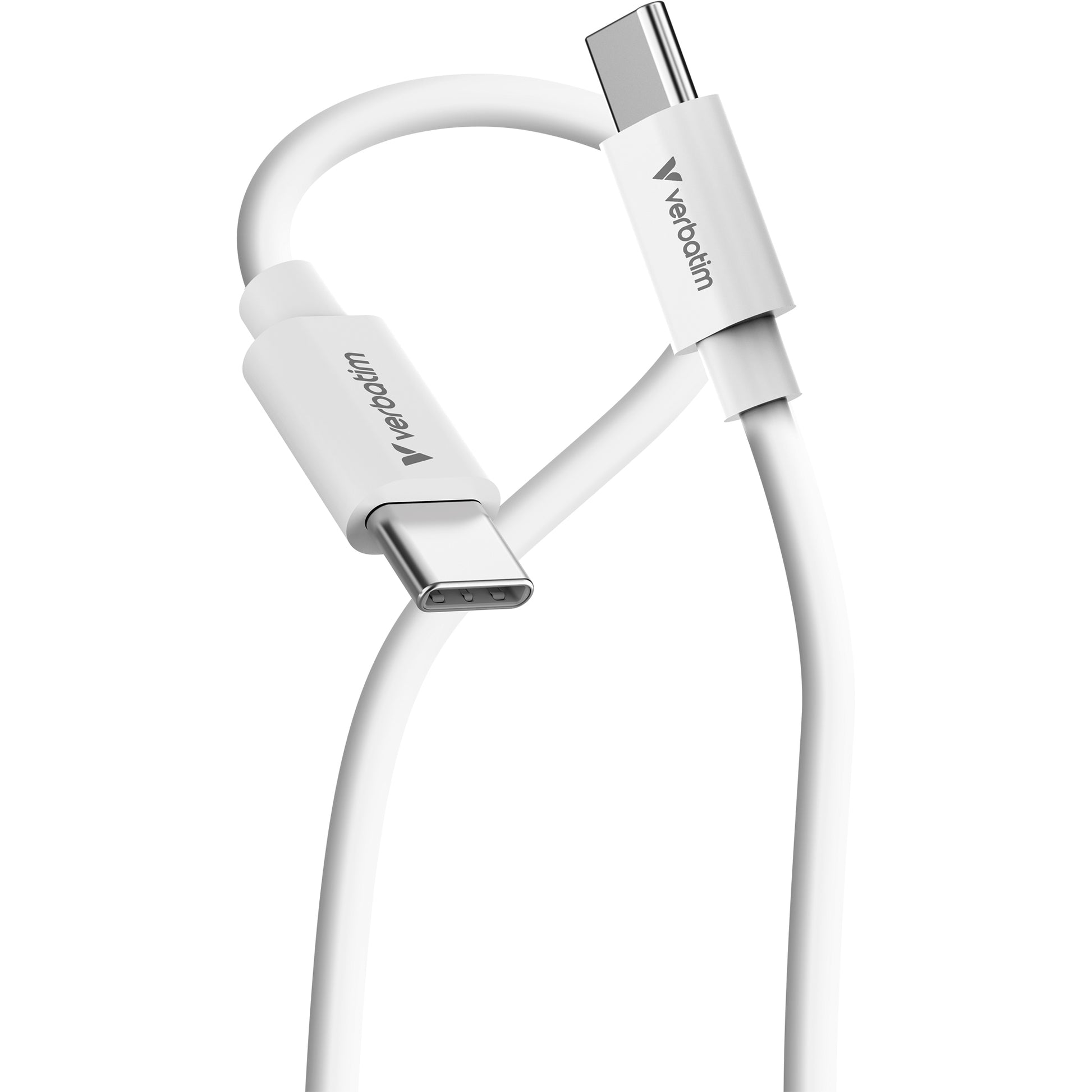 Verbatim USB-C auf USB-C Kabel – USB 2.0 (480 Mbit/s) – 3 m – PD 100 W – Weiss