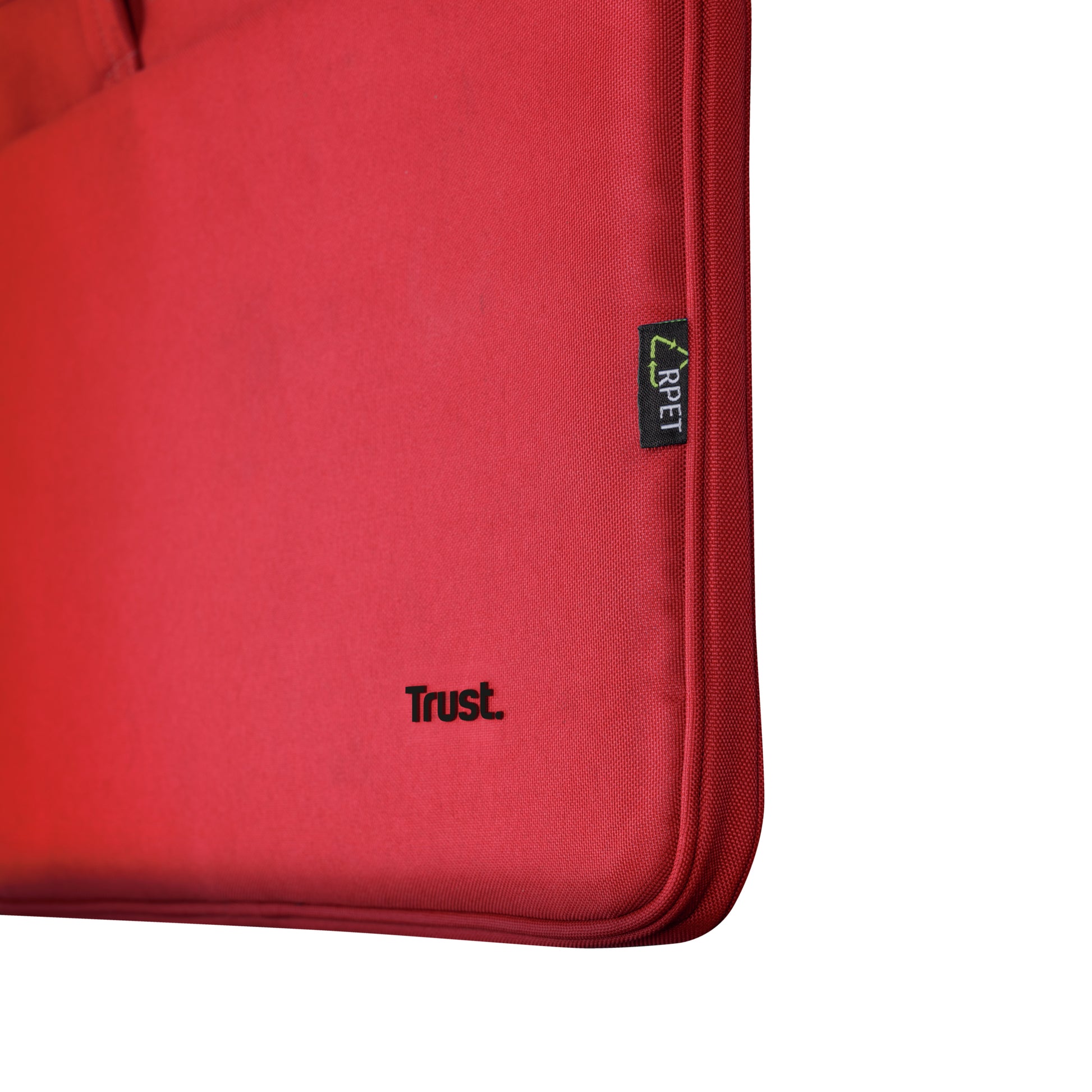 Trust Notebook-Tasche für Notebooks bis 16" – Aus recyceltem PET, Trolley-Band – Rot