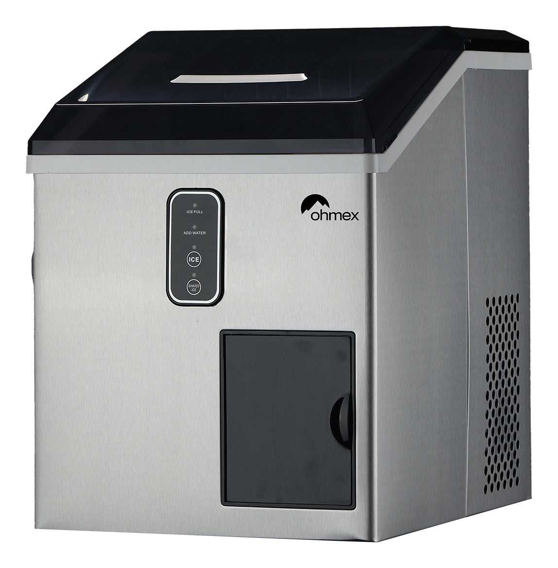 Ohmex Eiswürfelmaschine OHM-ICE-2418C – 18 kg/24 h, 1,7 l, schwarz/edelstahl