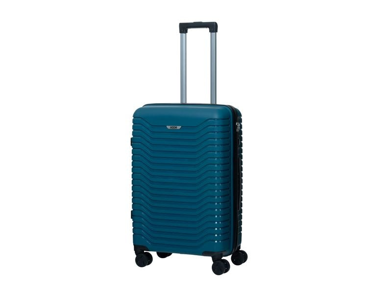 KOOR Trolley – 63 l, Hartschale, 4 Rollen, mit TSA, Petrol, 40 × 66 × 26 cm