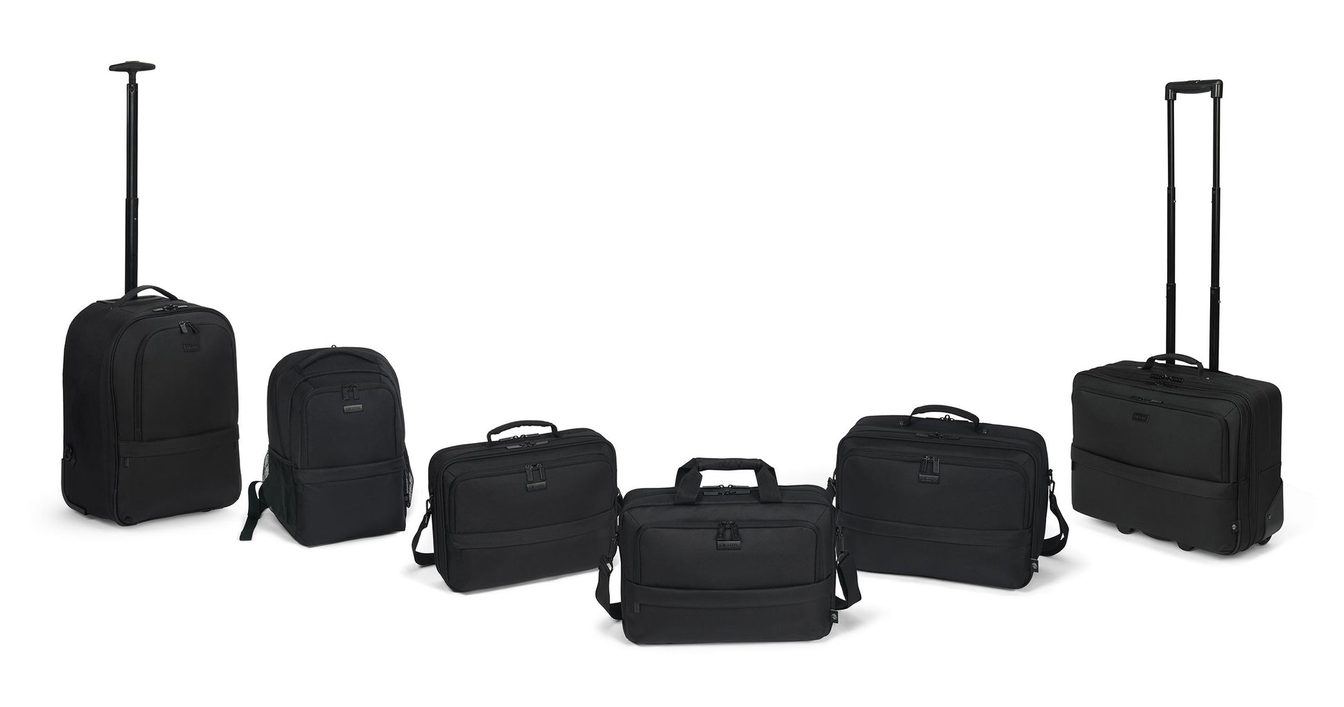 DICOTA Notebook-Rucksack bis 16" – mit Rollen, Teleskopgriff – Schwarz