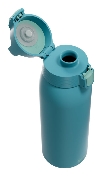 SIGG Shield One Kindertrinkflasche 1 l – Druckknopfdeckel, BPA-frei, Edelstahl