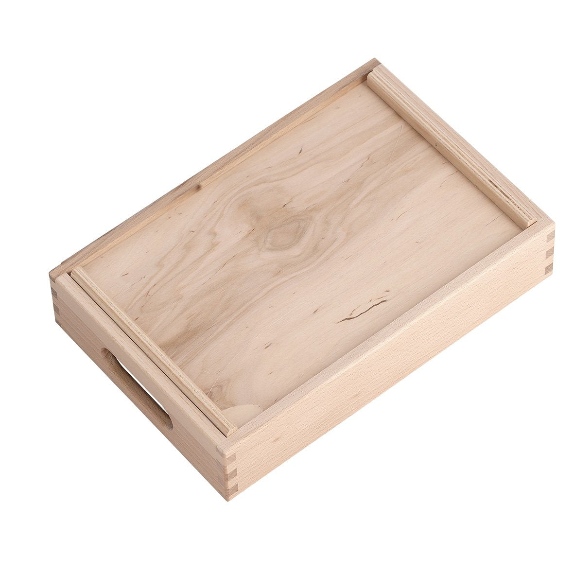 Zeller Present Aufbewahrungsbox (ohne Deckel) – Buche – Braun – stapelbar, mit Griffen – 200 × 70 × 300 mm