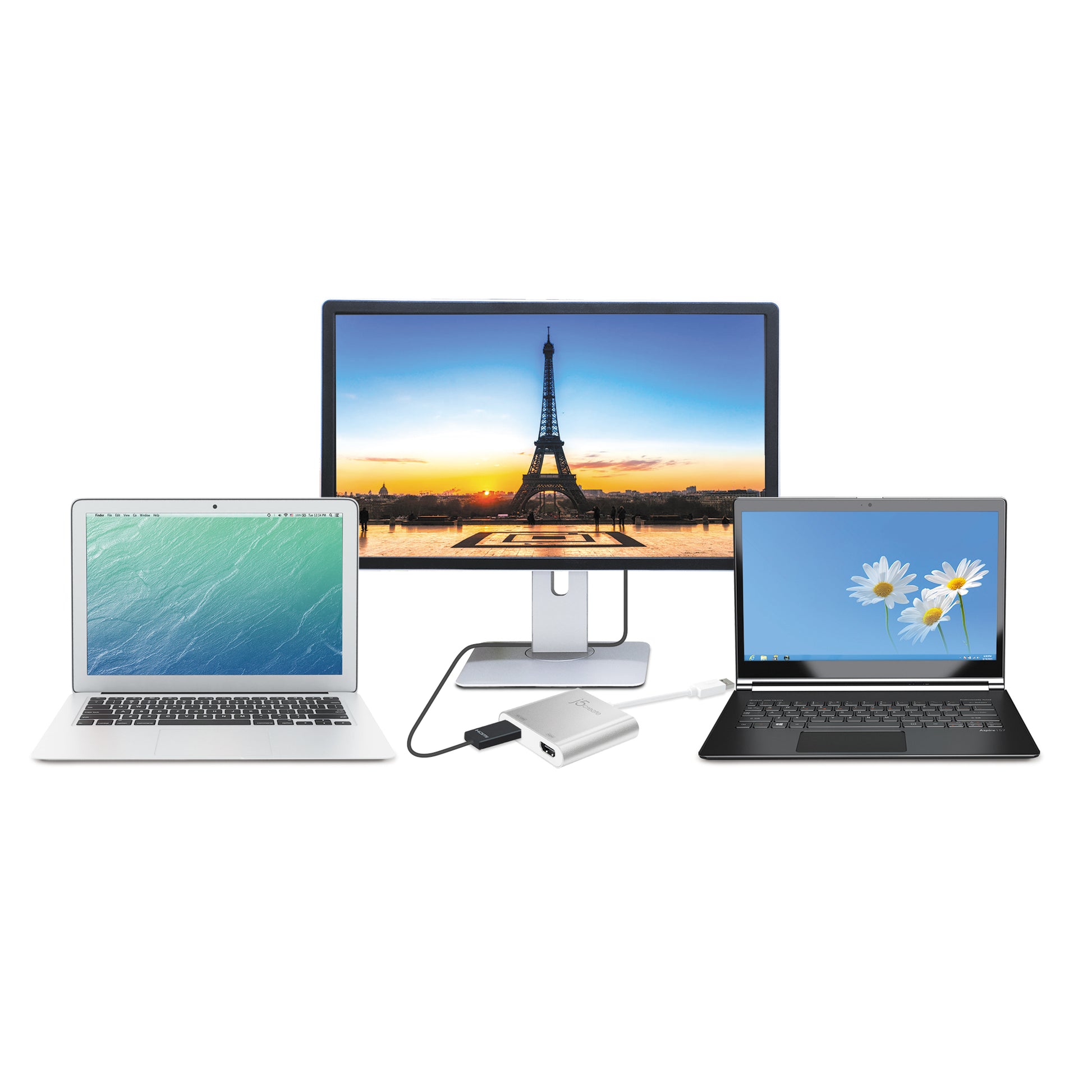 j5create JUA365-N Multi-Monitor-Adapter USB-A zu 2× HDMI – 4K (3840 × 2160) @ 30 Hz, für Windows, macOS