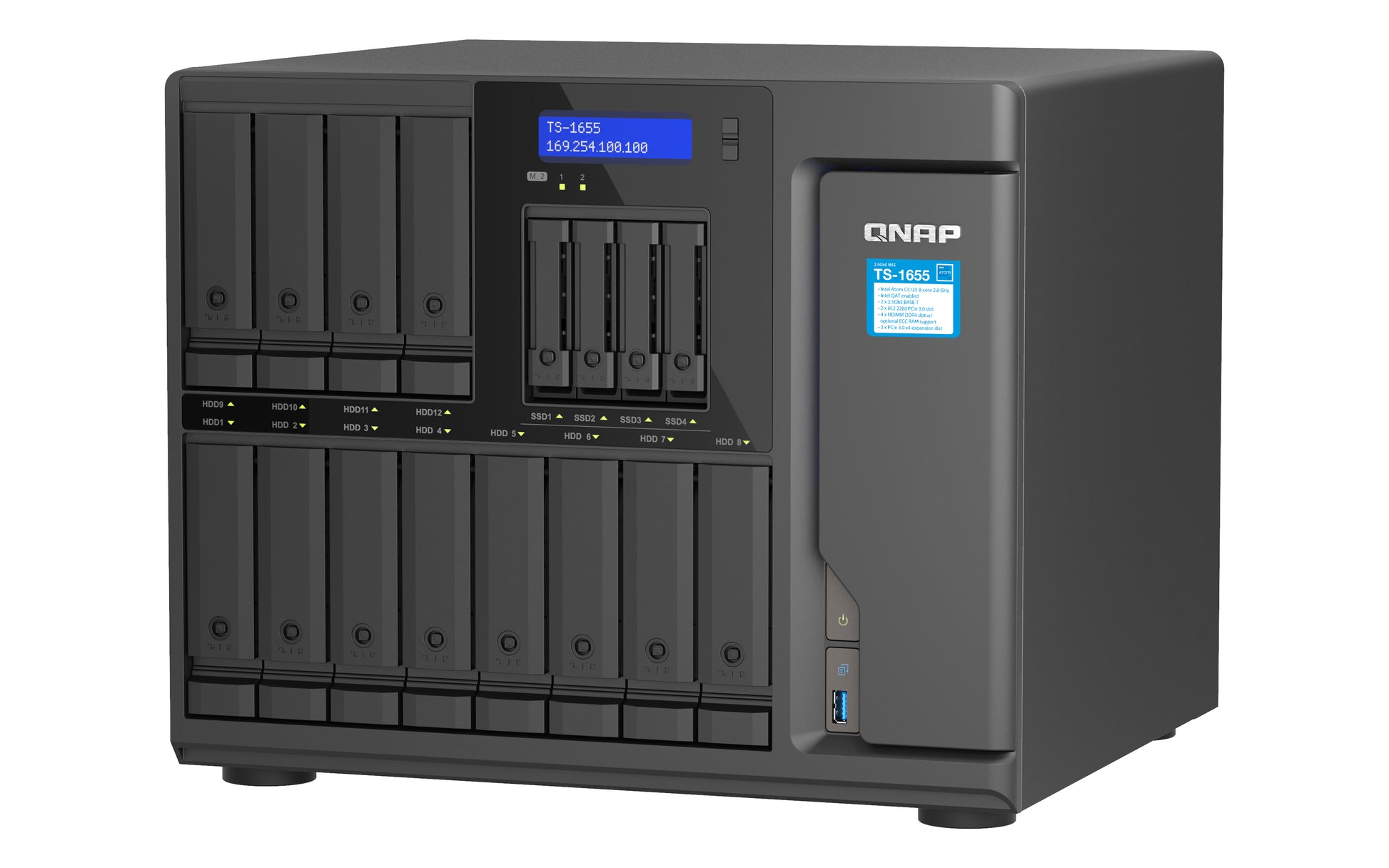 QNAP Intel Atom C5125 – 8 GB, DDR4 UDIMM, 2,8 GHz