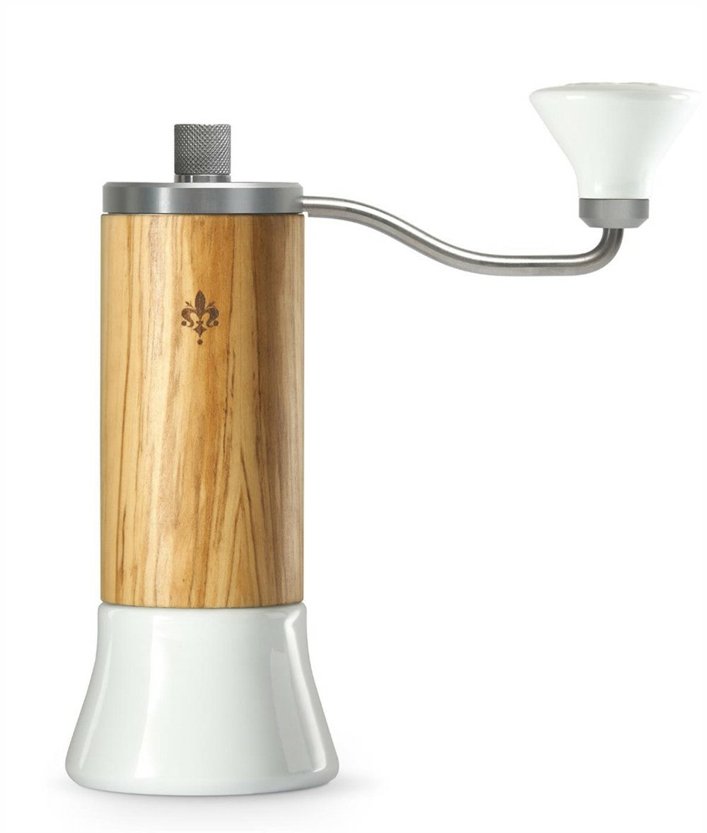 Eureka Hand-Kaffeemühle BabyGrinder – 40 g, Kegelmahlwerk, Olivenholz – Braun