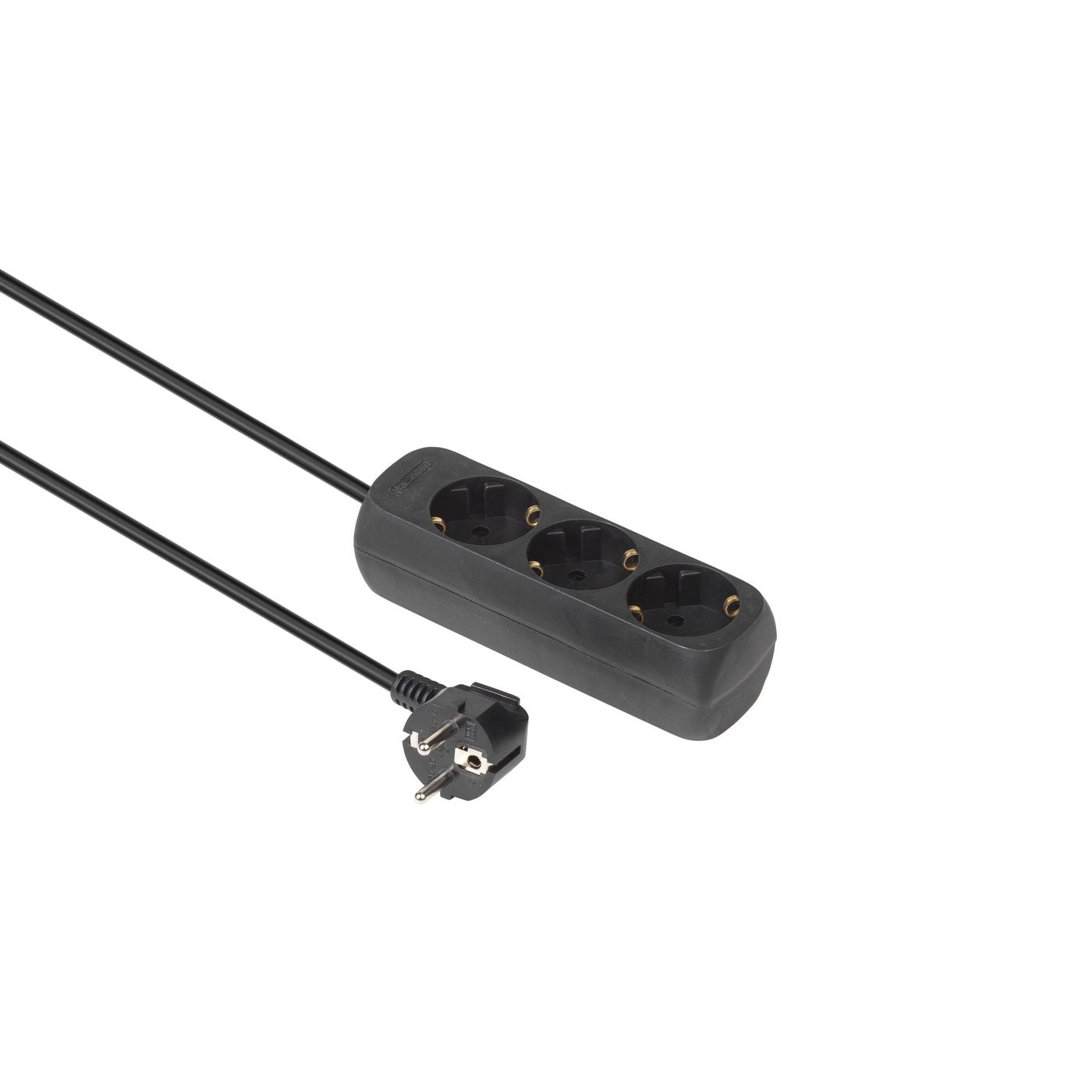 Microconnect Steckdosenleiste – 3× Schuko (Typ E/F), 5 m, ohne Schalter, schwarz