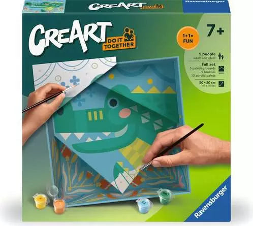 Ravensburger CreArt – Bastelset – Krokodil – 20 × 20 cm – ab 7 Jahren