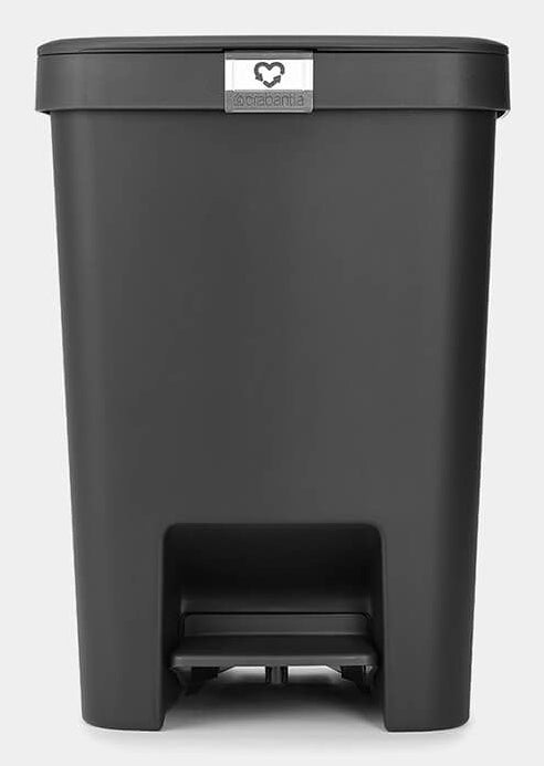 Brabantia Treteimer StepUp – 25 l – Recycling-Kunststoff, rechteckig – dunkelgrau
