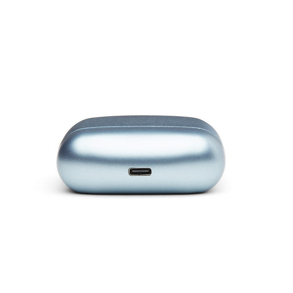 LEXON Minut Digitalwecker – Schlummerfunktion, USB, 6,5 × 4,5 × 2,5 cm, Hellblau, Aluminium