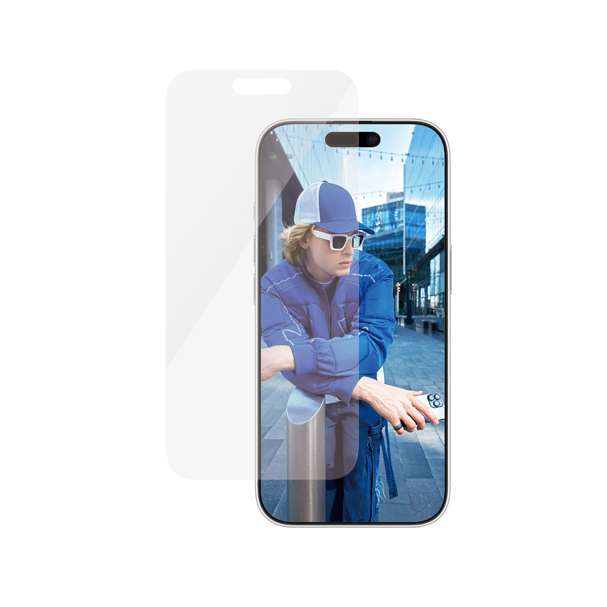 PanzerGlass Displayschutz (Panzerglas), Anti-Fingerprint – für iPhone 16 Pro – mit Applikator