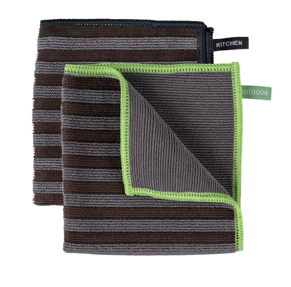 Wenko Mikrofasertuch – Dunkelgrau – 30 × 30 cm – 2er-Set