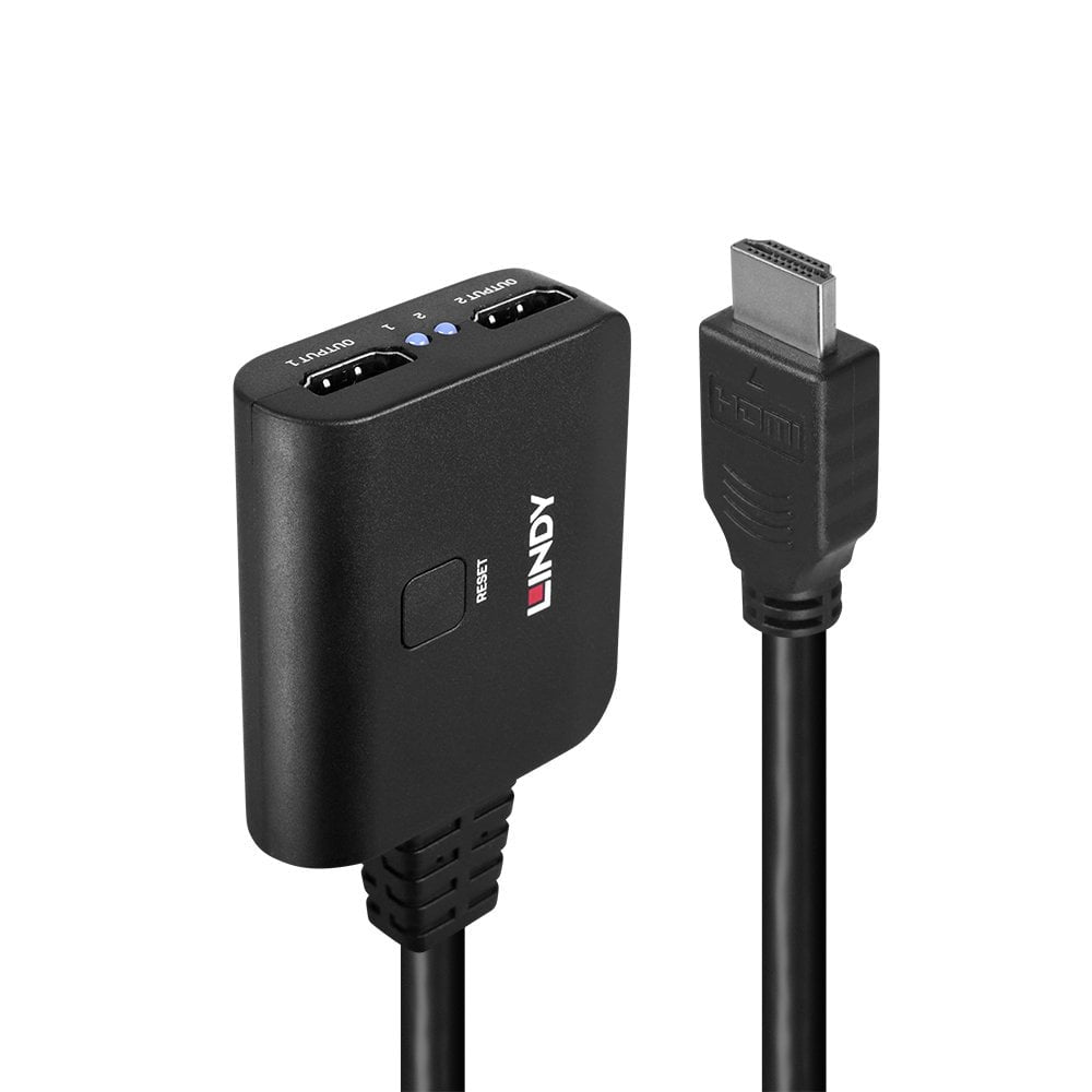 Lindy HDMI-Splitter 1×2, 4K, Kabel