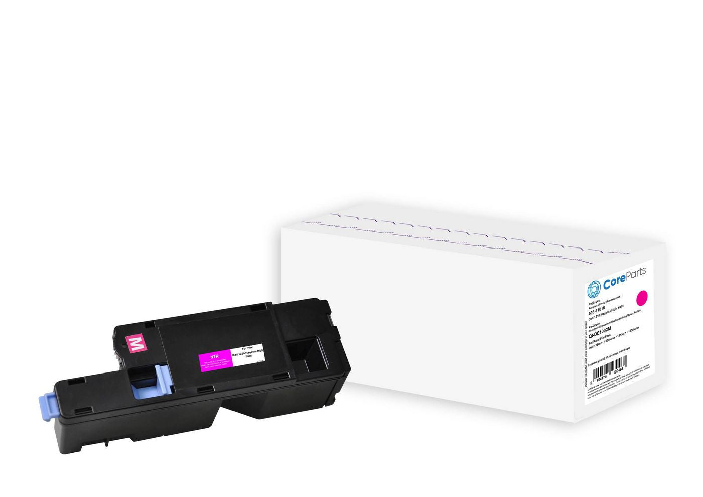 CoreParts 593-11018 Magenta Toner – Kompatibel – 1'400 Seiten – für Dell 1250 c/1350 cnw/1355 cn und andere