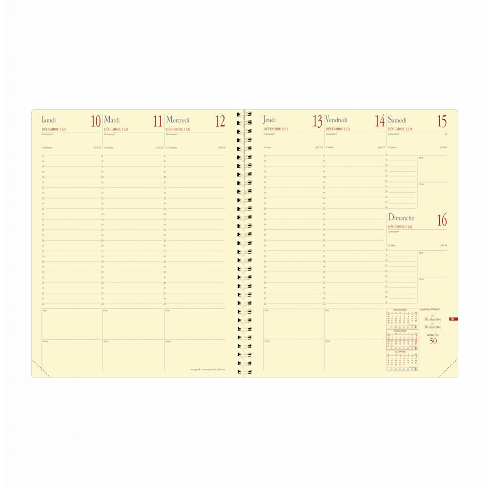 Quo Vadis Manager – Kalendereinlage 2027, 1 Woche/2 Seiten, 21 × 27 cm, für Manager