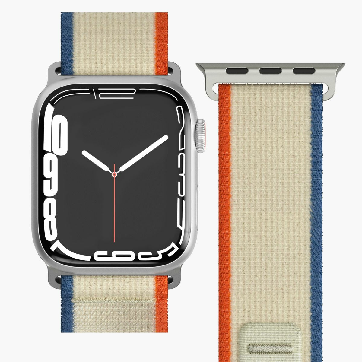 Vonmählen Trekking Case 1 – Armband – für Apple Watch 38 mm, 40 mm, 41 mm, Beige/Orange, Nylon