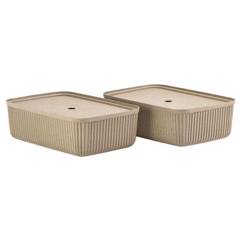 Zone Denmark Aufbewahrungsbox 17 l – Papier – Beige – 320 × 150 × 480 mm – 2 Stück