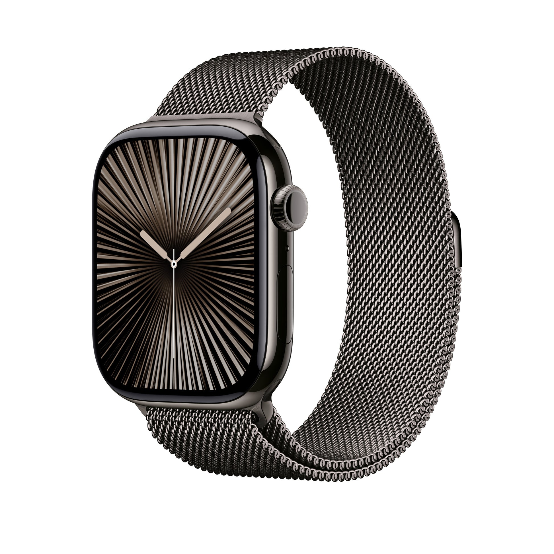 Apple Milanese Loop Slate – Armband – für Apple Watch 46 mm, Dunkelgrau, S/M, Edelstahl