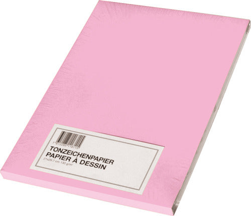 Papyrus Tonzeichenpapier – A4, 130 g/m², rosa, matt, 100 Blatt