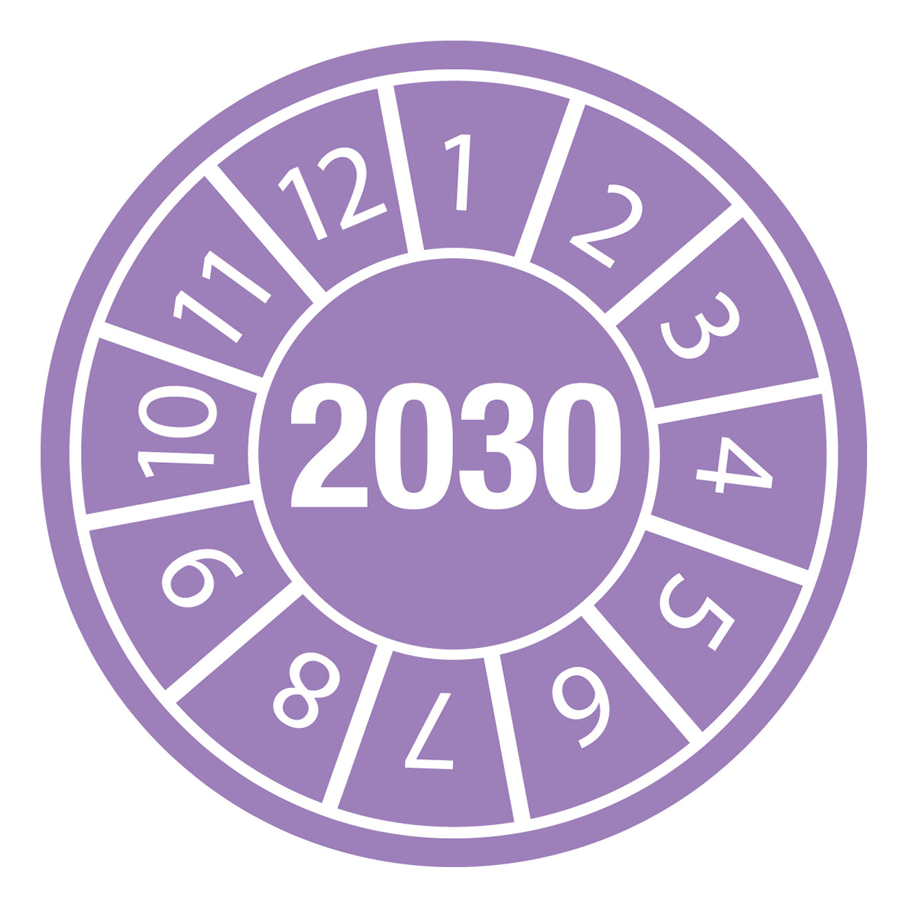 Brady Haftetiketten – Ø 25 mm, permanent, violett, weiss, Polyester, 175 Stk.