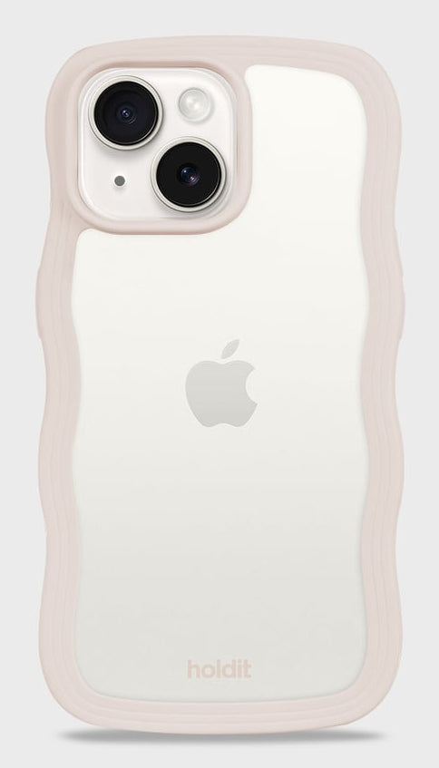 Holdit – Backcover Wavy – für Apple iPhone 17 – beige/transparent – TPU