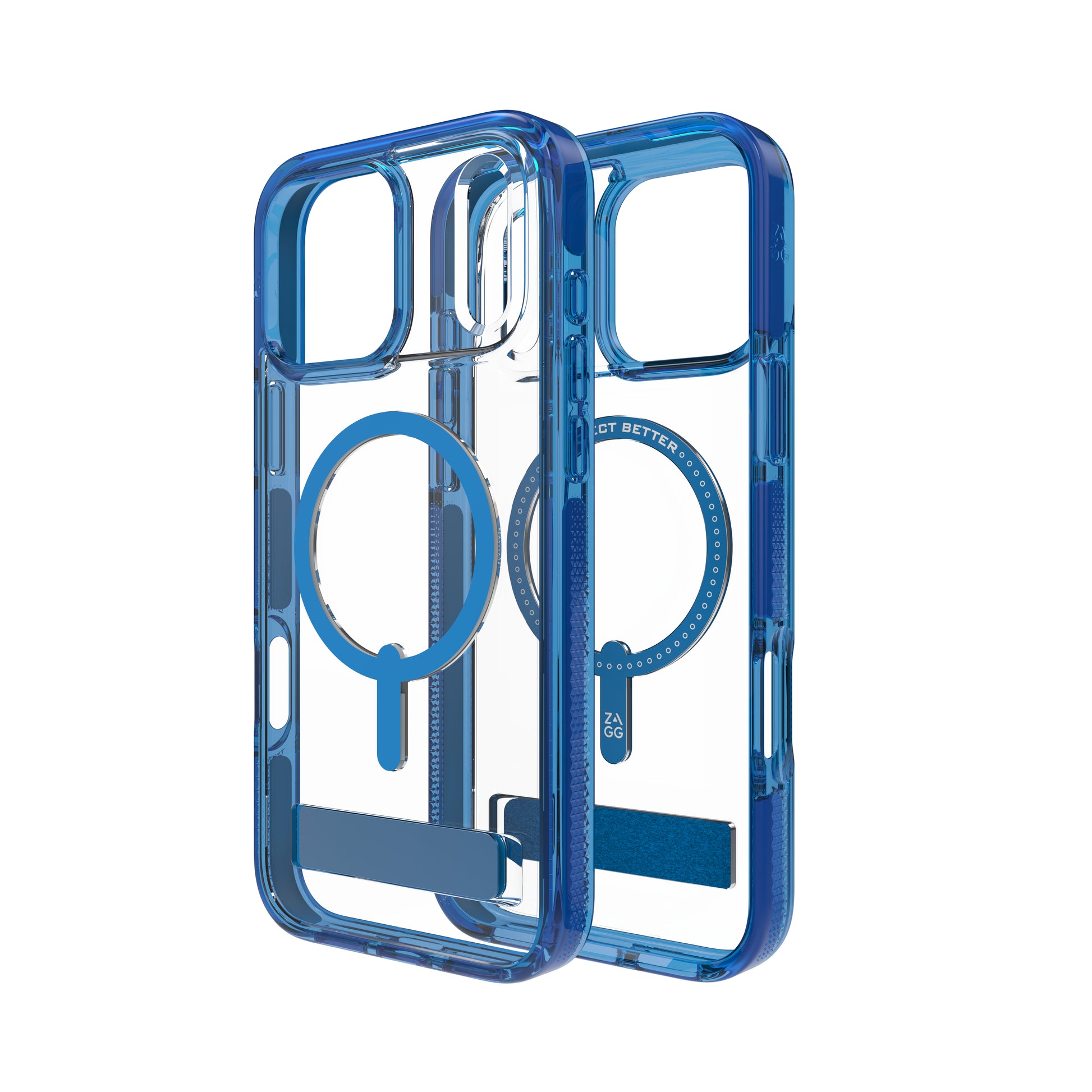ZAGG Santa Cruz Snap Backcover – für Apple iPhone 17 Pro Max, Graphen, Blau/Transparent, bis 4 m sturzsicher