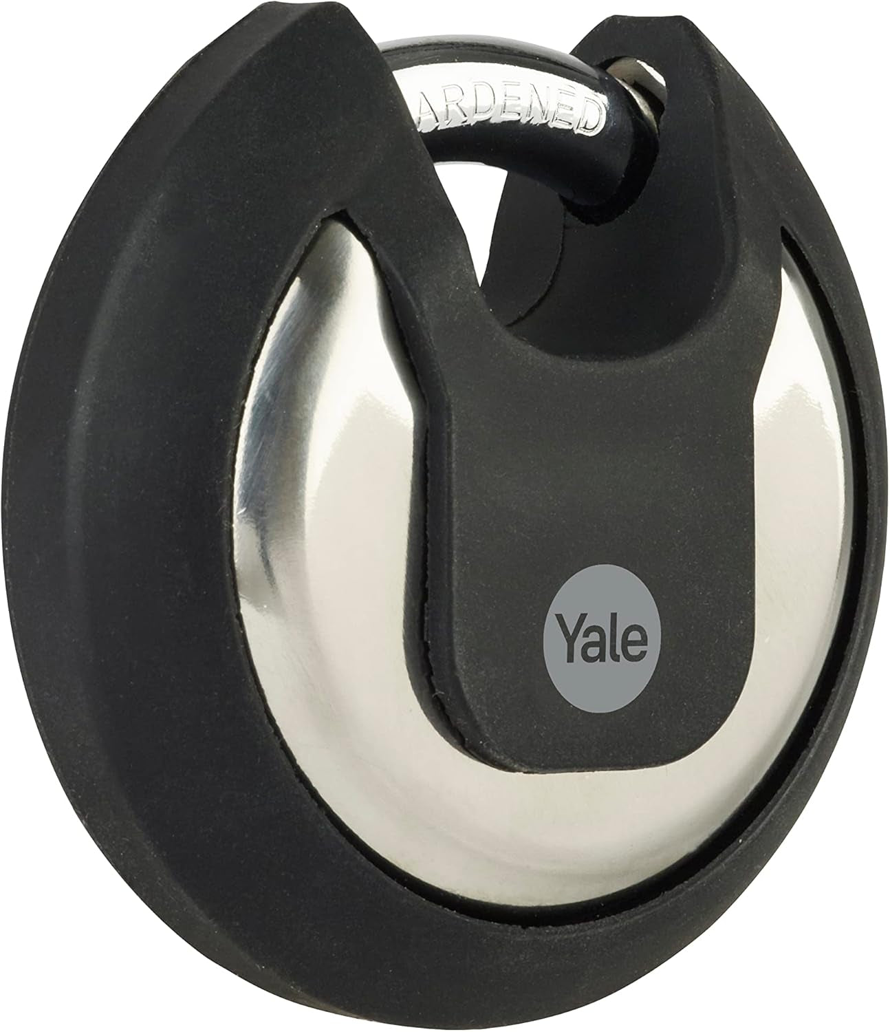 Yale Y130B Mechanisches Vorhängeschloss – Edelstahl, Bügel 18×18 mm, Ø9,5 mm, Sicherheitsstufe 3, Aussen, Schwarz