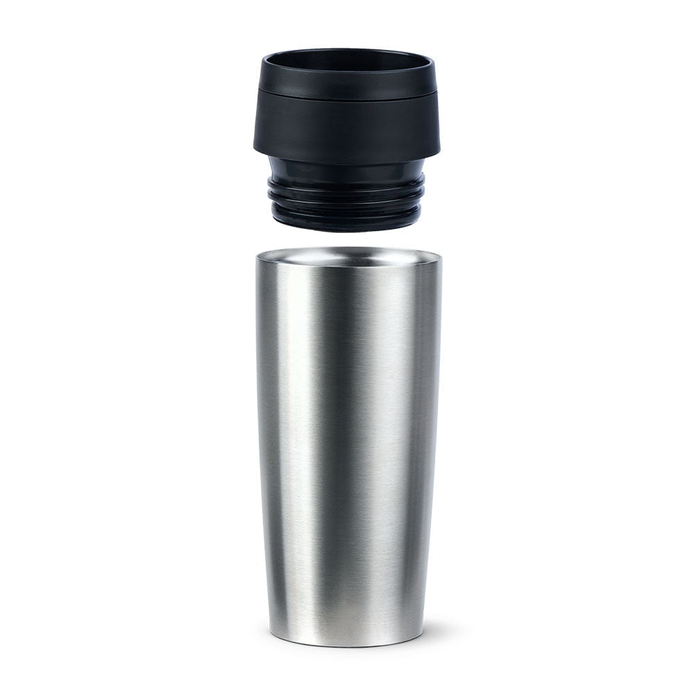 EMSA Travel Mug Classic Isolierflasche 360 ml – doppelwandig, Edelstahl, Silber