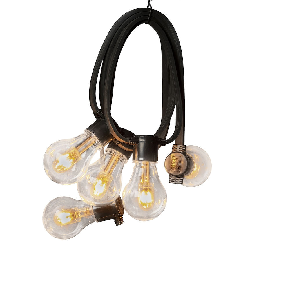 Konstsmide Solar-Lichterkette – 1800 K – IP44 – Timer 4–8 h, dimmbar, Fernbedienung – Schwarz, Kunststoff