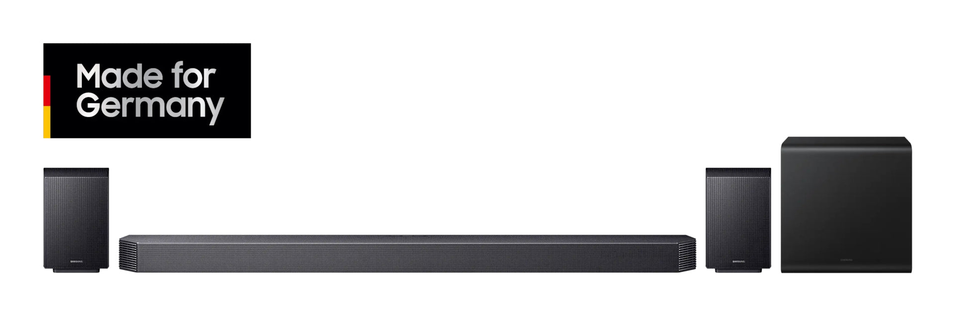 Samsung HW-Q935GF – Soundbar – 9.1.4, Dolby Atmos/DTS:X, mit kabellosem Subwoofer & Rücklautsprechern, Titan Schwarz