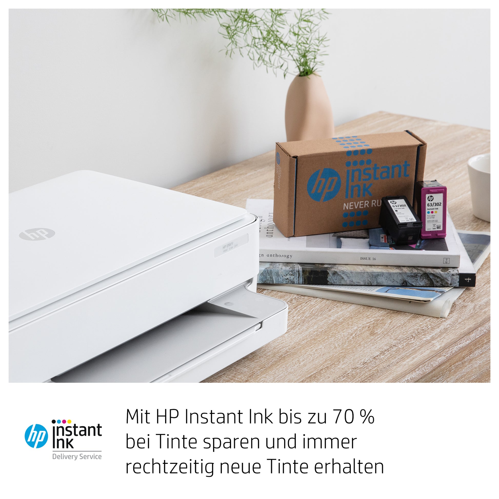 HP ENVY 6022 – Farbtintenstrahl-Multifunktionsdrucker, A4, 3-in-1, Duplex, WLAN, AirPrint, Mopria