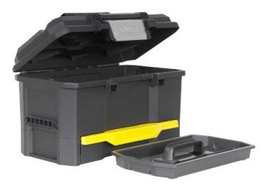 Stanley Werkzeugbox, 280 × 480 × 290 mm, Kunststoff, schwarz, mit Tragegriff