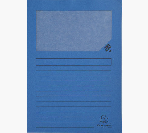 Exacompta Organisationsmappe A4 mit Sichtfenster, 130 g/m², Blau – 100 Stück