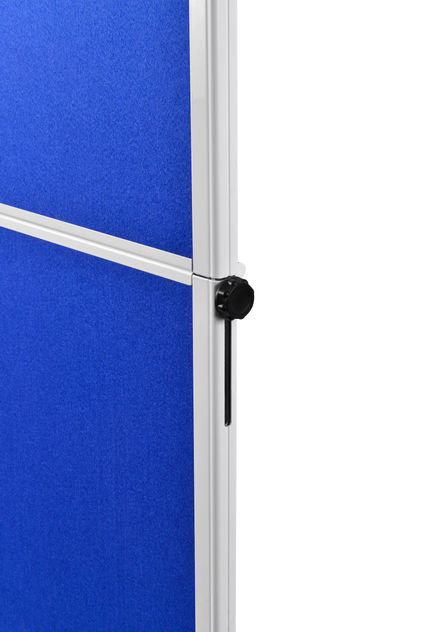 Legamaster Moderationswand – Filz, mit Rollen, doppelseitig – 120 × 150 cm – Blau, Alurahmen