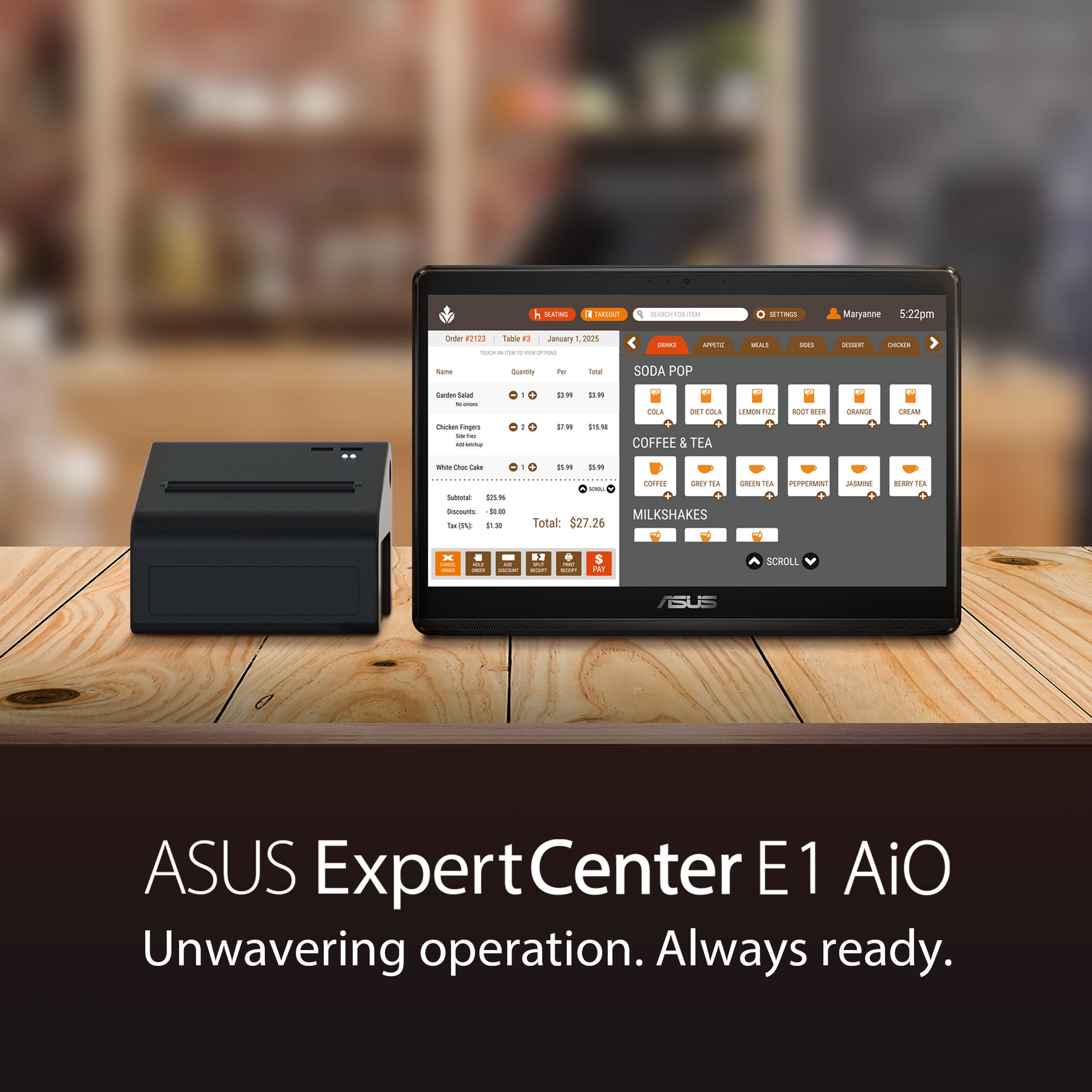 ASUS Expertcenter E1 All-in-One – 15,6" Full HD, Intel Celeron N N4500, 4 GB RAM, 512 GB SSD, Windows 11 Home
