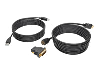 Tripp Lite P782-010-DH KVM-Kabel HDMI/USB zu DVI/USB – 4K (3840 × 2160) @ 60 Hz, 3 m, USB 2.0