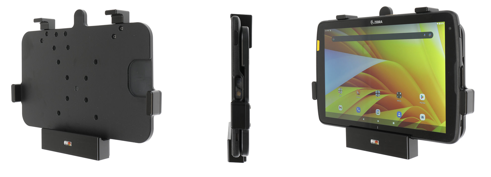Brodit Tablet-Rahmen – für Zebra ET45 10, ET40 10 – VESA 75×75 – Schwarz