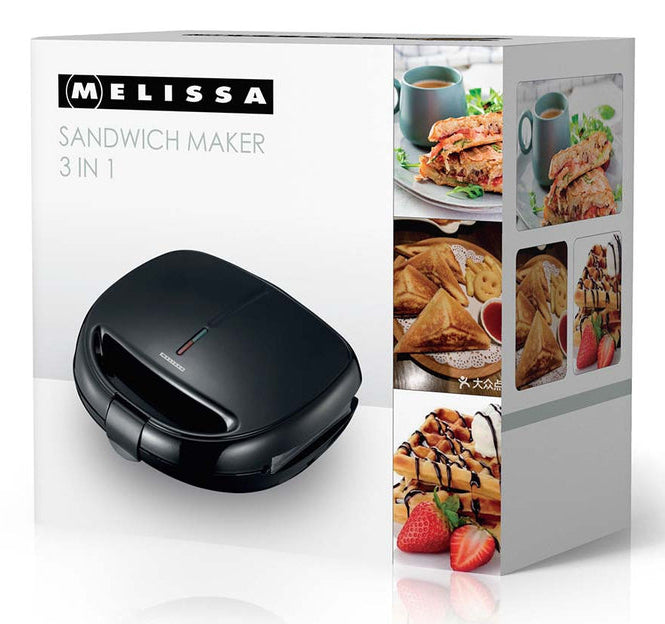 Melissa Sandwichmaker 16240110 – Grill & Waffel, 850 W – schwarz