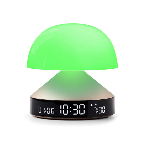 LEXON Lichtwecker Mina Sunrise LR153MD – digital – gold, Wecktöne, Schlummerfunktion