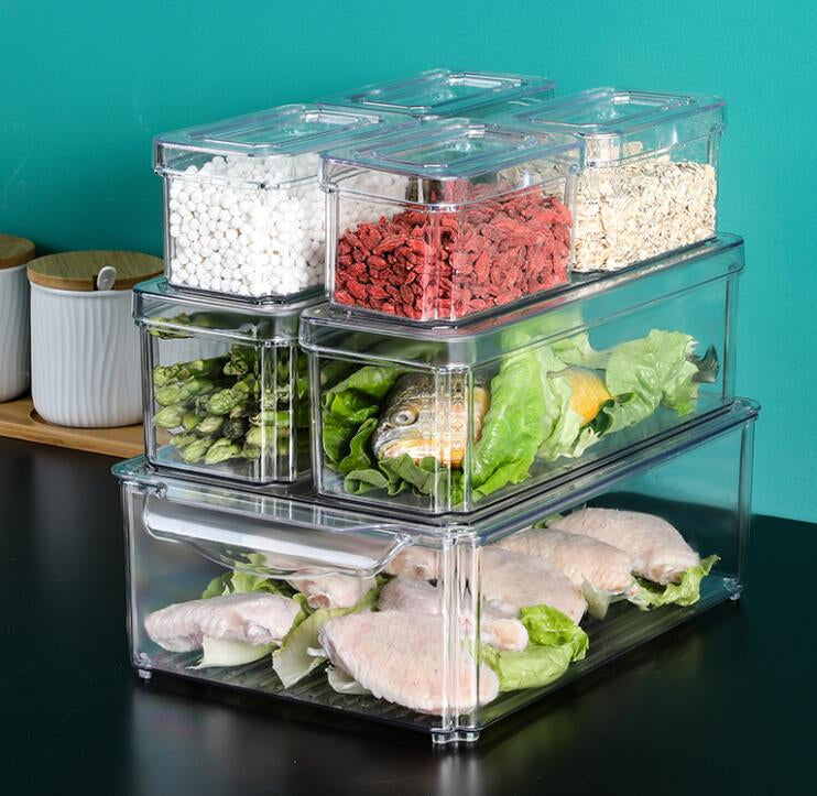 Nordic Quality Vorratsdose, 7-teilig, 3 Grössen, 30 × 20 × 9,8 cm, PET, BPA-frei