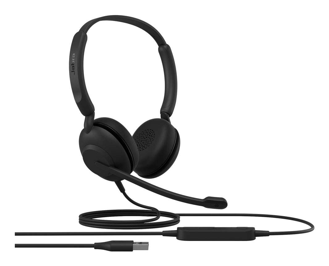 Jabra Evolve 10 Stereo – Duo Headset – USB‑A, Stereo, Kunstleder-Polster – Schwarz