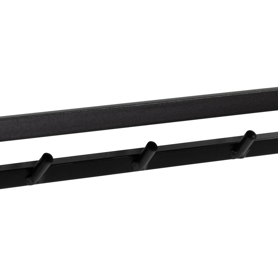 Actona Seaford Wandgarderobe 7 Haken – Stahl/MDF – Schwarz – 770 × 220 × 280 mm