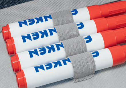 Franken Moderationstasche – Zubehör-Set, grau, 355 × 230 × 200 mm