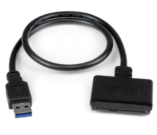Microconnect Adapterkabel USB zu 2,5" SATA – SATA III 6 Gbit/s, 0,3 m, Schwarz