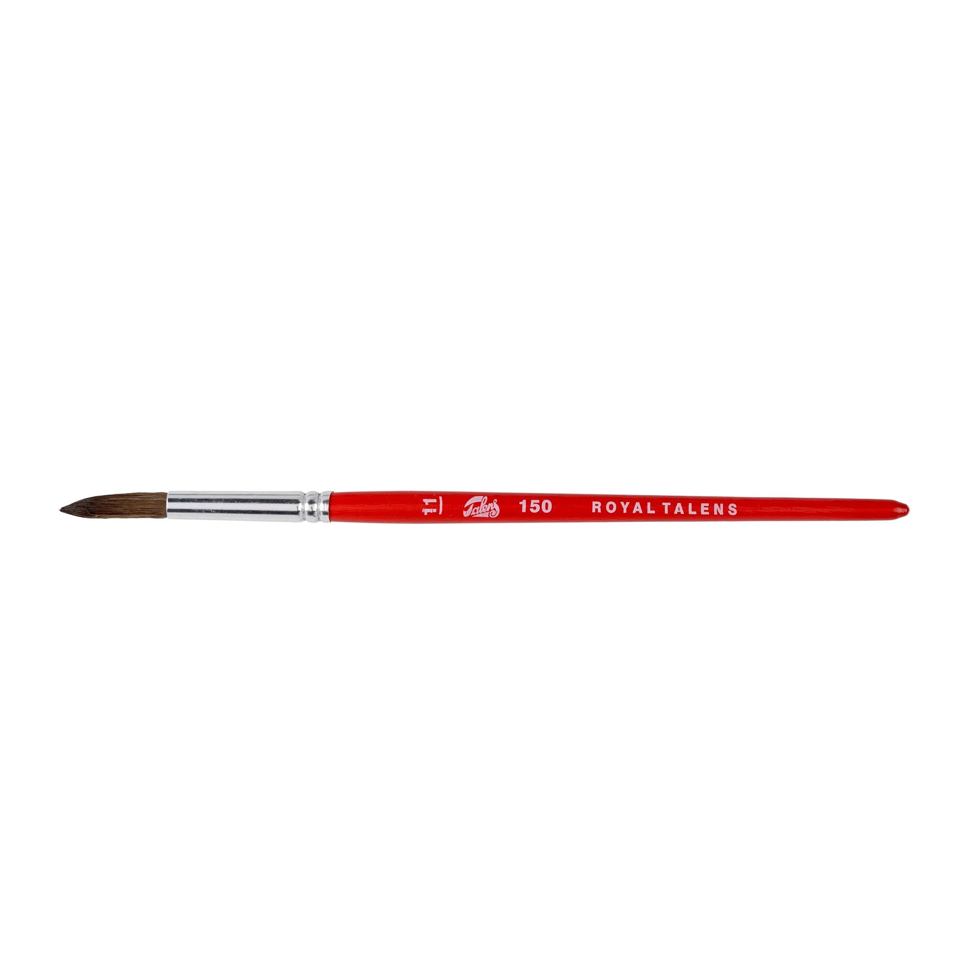 Talens Aquarellpinsel – Braun, Holzschaft, Länge 204 mm, Grösse 11, Gemischte Haare, Aluminiumzwinge, FSC
