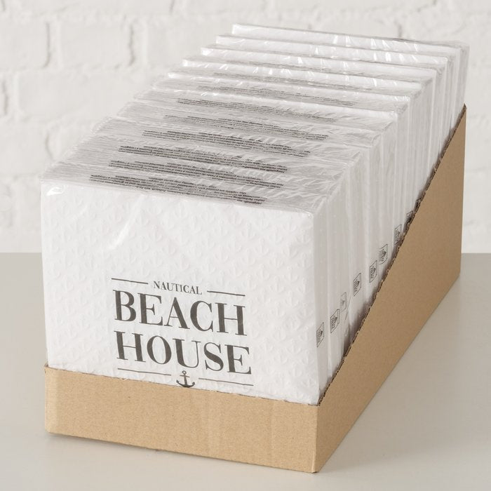 Boltze Servietten mit Schriftzug – mehrfarbig – 16,5 × 16,5 cm, 3-lagig