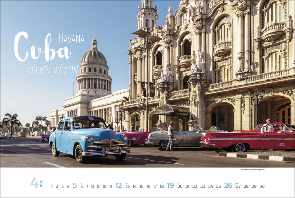 Korsch Verlag Bildkalender Around the World 2026 – 58 × 39 cm