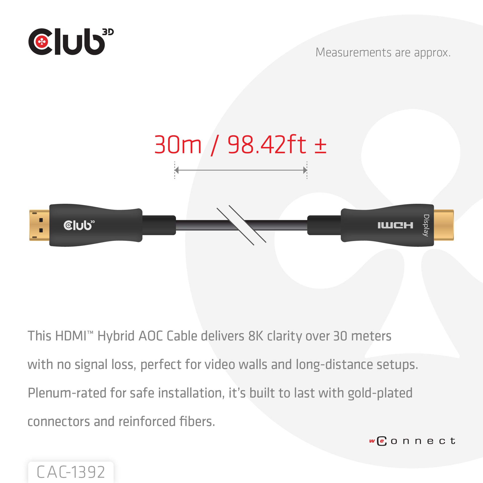 CLUB3D Club 3D HDMI-Kabel, Schwarz, 2.1